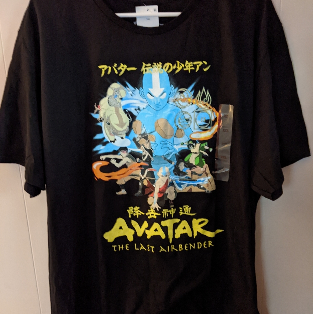 Nickelodeon Avatar The Last Airbender Character Graphic T-Shirt Size 2X Black